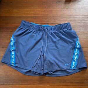 Nike Blue Athletic Shorts with Elastic Waistband